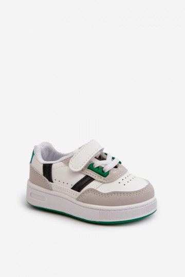 Kindersportschuhe des klassischen Modells Weiß-Grün in der Farbe Marlin 2