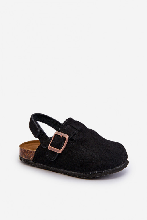 Hausschuhe für Kinder mit Plateau in der Farbe Schwarz von Vulagia Hausschuhe für Kinder mit Plateau in der Farbe Schwarz von Vulagia