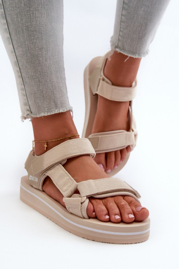 Damen Sandalen mit Plattform Big Star NN274A535 Beige