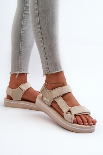 Damen Sandalen mit Plattform Big Star NN274A535 Beige 2