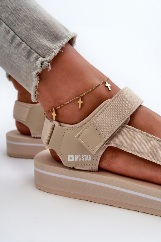 Damen Sandalen mit Plattform Big Star NN274A535 Beige