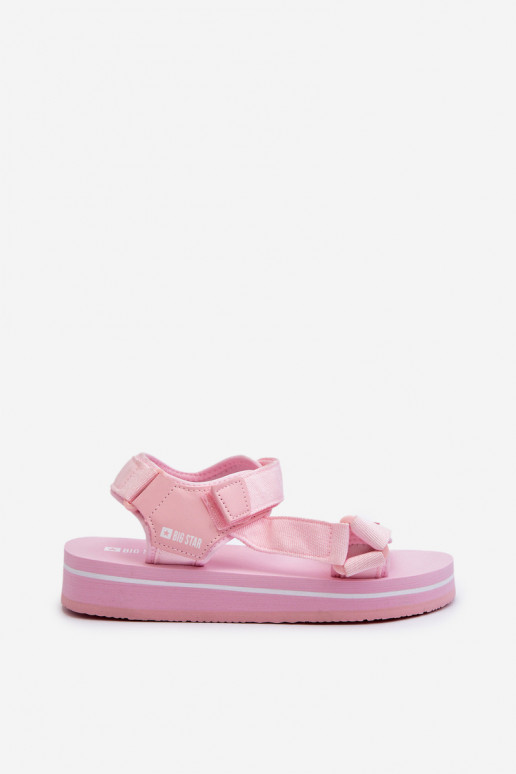 Damensandalen mit Plateau Big Star NN274A533 rosa Farbe Damensandalen mit Plateau Big Star NN274A533 rosa Farbe