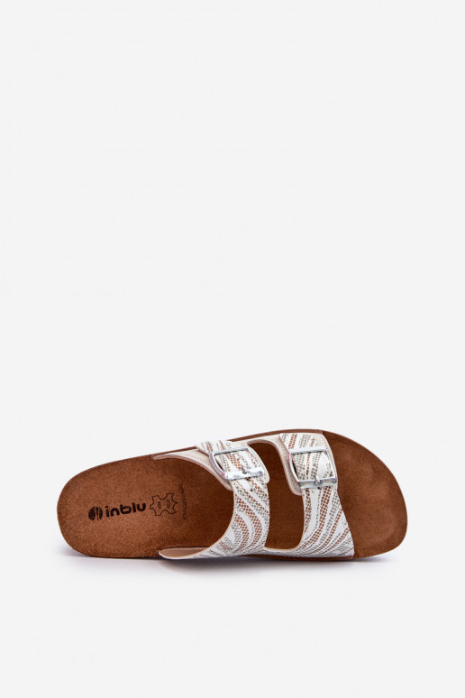 Bequeme Damenhausschuhe mit Schnallen Inblu CP000045 beige Bequeme Damenhausschuhe mit Schnallen Inblu CP000045 beige