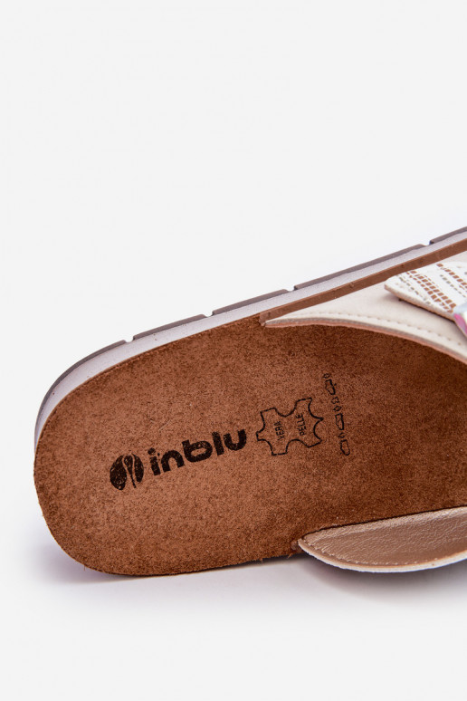 Bequeme Damenhausschuhe mit Schnallen Inblu CP000045 beige Bequeme Damenhausschuhe mit Schnallen Inblu CP000045 beige