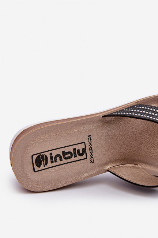 Bequeme Damenhausschuhe mit funkelnden Augen Inblu BV000037 schwarz