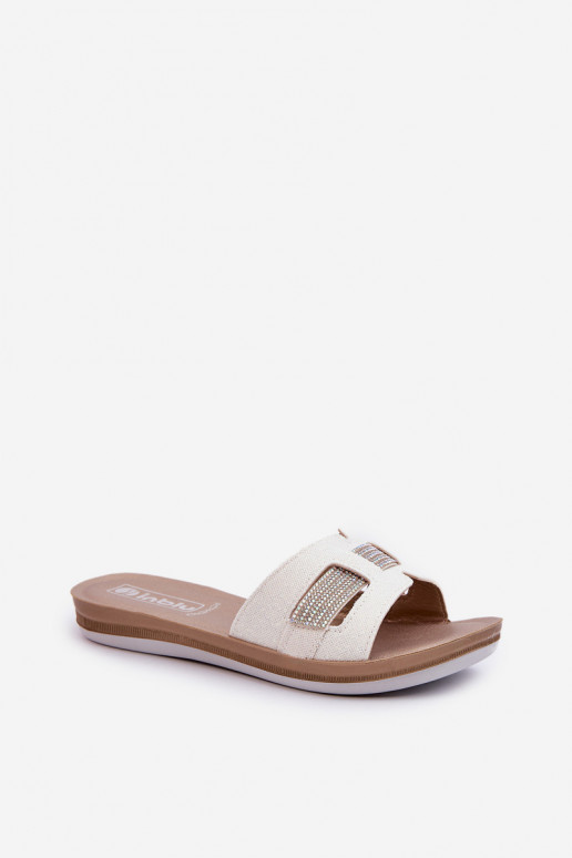 Bequeme glänzende Hausschuhe Inblu BA000050 weiß Bequeme glänzende Hausschuhe Inblu BA000050 weiß