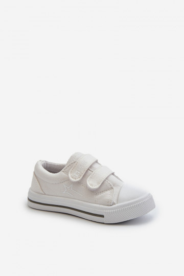 Kinder-Freizeitschuhe mit Klebeverschlüssen Big Star NN374117 weiße Farbe