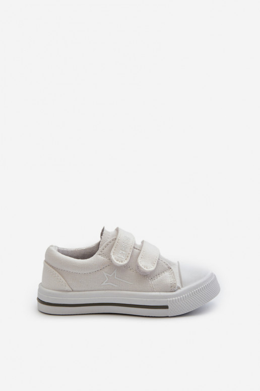 Kinder-Freizeitschuhe mit Klebeverschlüssen Big Star NN374117 weiße Farbe