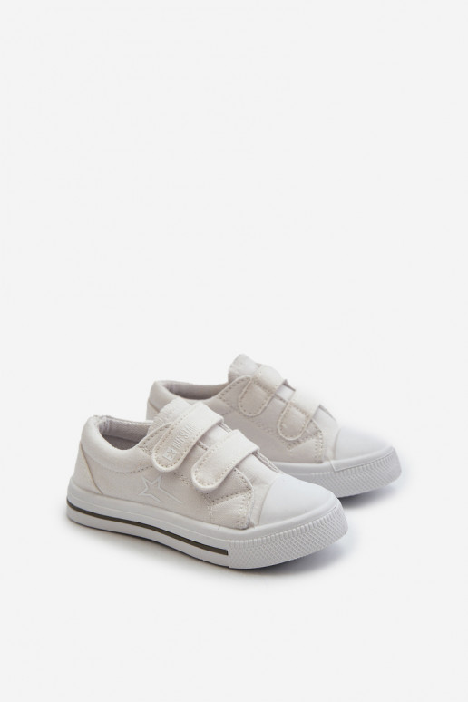 Kinder-Freizeitschuhe mit Klebeverschlüssen Big Star NN374117 weiße Farbe