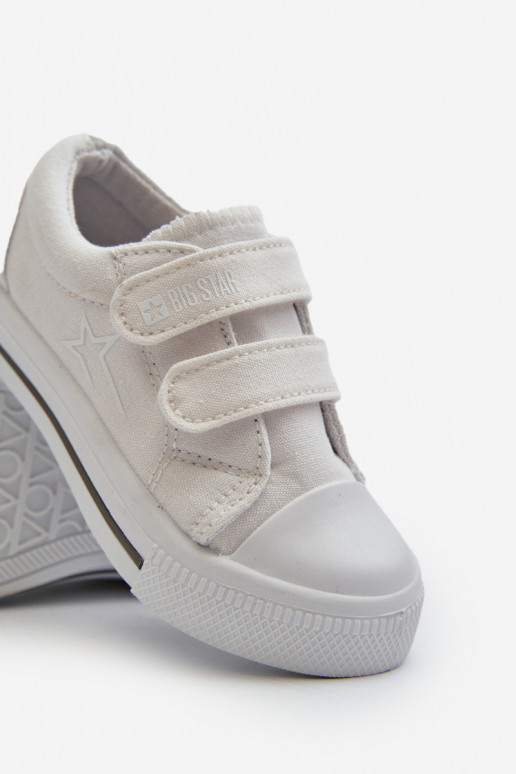 Kinder-Freizeitschuhe mit Klebeverschlüssen Big Star NN374117 weiße Farbe