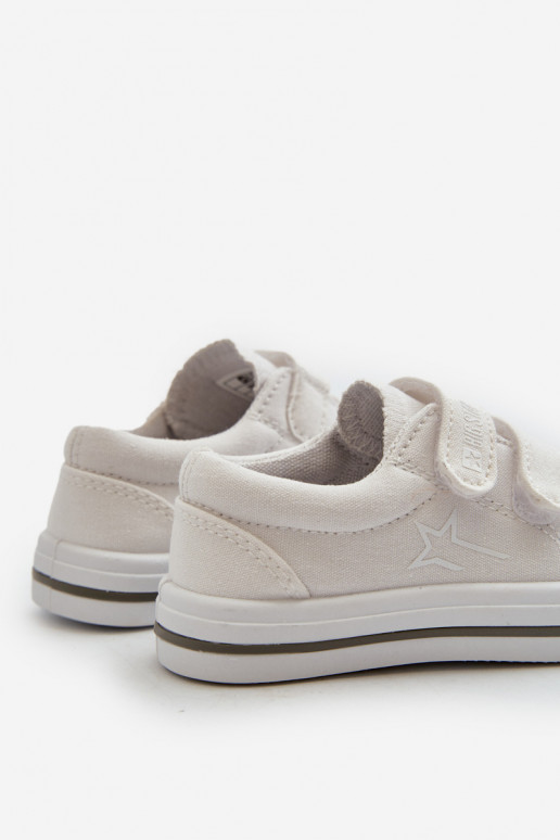 Kinder-Freizeitschuhe mit Klebeverschlüssen Big Star NN374117 weiße Farbe
