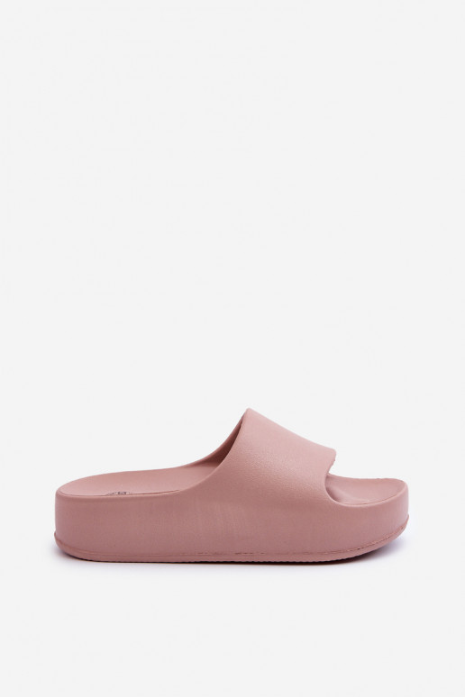 Damen-Flip-Flops mit Plateau. Helle Flip-Flops in Rosa von Airaplea