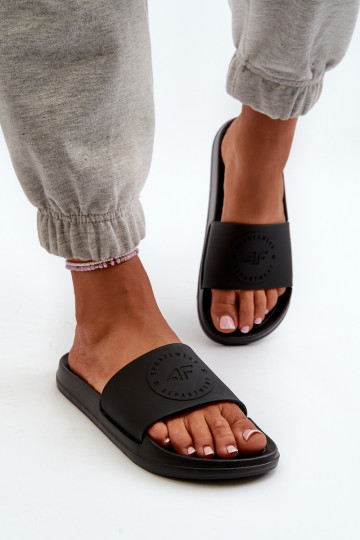 Damenhausschuhe 4FMM00FFLIF045-20S schwarz