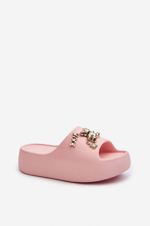 Damenhausschuhe Lengwa Leichte Hausschuhe mit schönen Details in der rosa Farbe Orchia Damenhausschuhe Lengwa Leichte Hausschuhe mit schönen Details in der rosa Farbe Orchia