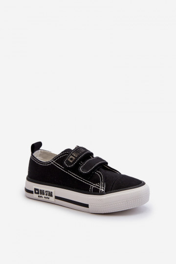Kinder-Freizeitschuhe mit Klebeverschlüssen Big Star LL374015 in der Farbe Schwarz