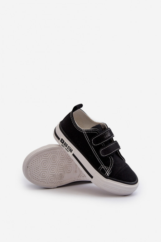 Kinder-Freizeitschuhe mit Klebeverschlüssen Big Star LL374015 in der Farbe Schwarz