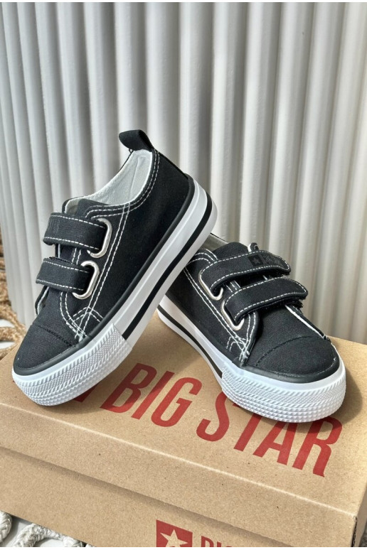 Kinder-Freizeitschuhe mit Klebeverschlüssen Big Star LL374015 in der Farbe Schwarz