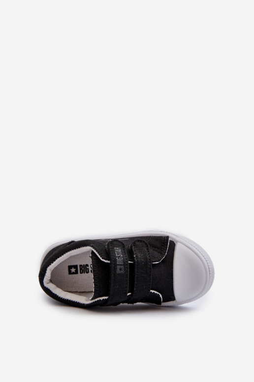 Kinder-Freizeitschuhe mit Klebeverschlüssen Big Star NN374111 schwarze Farbe