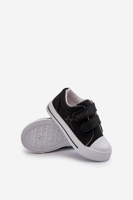 Kinder-Freizeitschuhe mit Klebeverschlüssen Big Star NN374111 schwarze Farbe