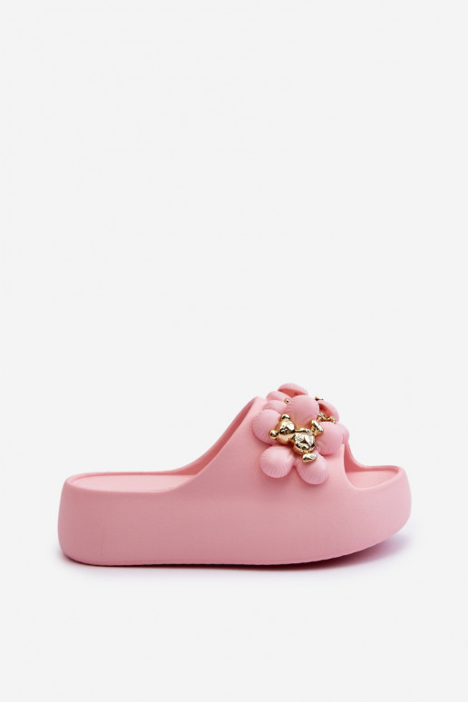 Damenhausschuhe Leichte Hausschuhe mit schönen Details und einer massiven Sohle in rosa Bremavia Damenhausschuhe Leichte Hausschuhe mit schönen Details und einer massiven Sohle in rosa Bremavia