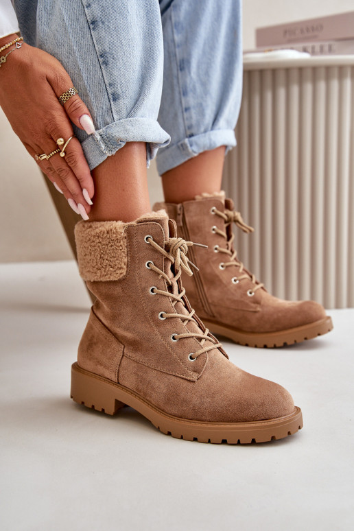 Warme Damen-Arbeitsstiefeletten To the Castle in der braunen Farbe Mivael Warme Damen-Arbeitsstiefeletten To the Castle in der braunen Farbe Mivael