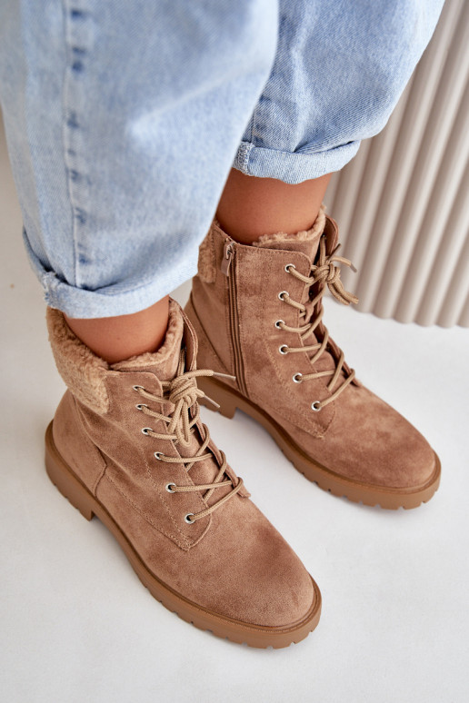 Warme Damen-Arbeitsstiefeletten To the Castle in der braunen Farbe Mivael Warme Damen-Arbeitsstiefeletten To the Castle in der braunen Farbe Mivael