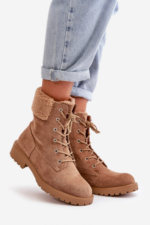 Warme Damen-Arbeitsstiefeletten To the Castle in der braunen Farbe Mivael Warme Damen-Arbeitsstiefeletten To the Castle in der braunen Farbe Mivael