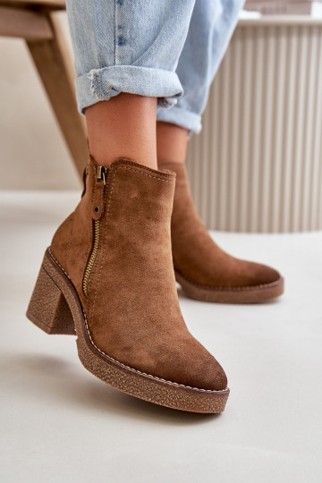 Beheizte Damenstiefel Z aus Öko-Wildleder in der Farbe Velarilla