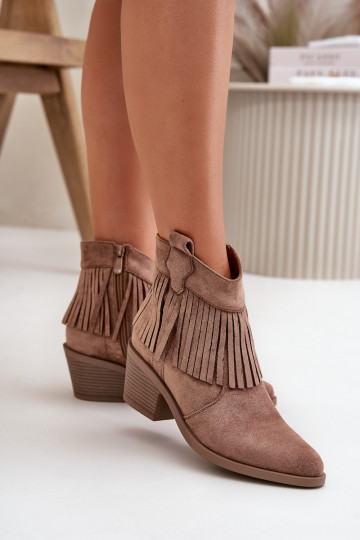 Damenstiefel im Cowboy-Stil „To the Castle“ aus braunem Öko-Wildleder S.Barski HY42-127 2