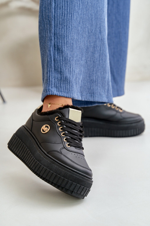 Sneakers Modell Schuhe Sportschuhe Damen erwärmt mit modischen massiven Sohlen schwarz Farbe Ardiela Sneakers Modell Schuhe Sportschuhe Damen erwärmt mit modischen massiven Sohlen schwarz Farbe Ardiela