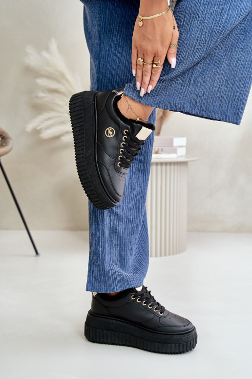 Sneakers Modell Schuhe Sportschuhe Damen erwärmt mit modischen massiven Sohlen schwarz Farbe Ardiela Sneakers Modell Schuhe Sportschuhe Damen erwärmt mit modischen massiven Sohlen schwarz Farbe Ardiela