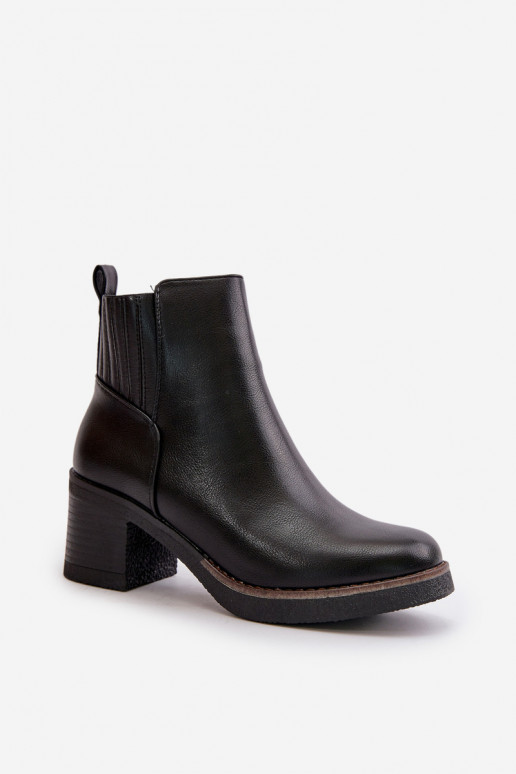 Gewärmte Damenstiefel Eko Oda schwarze Farbe Irittes