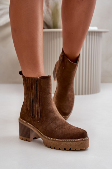 Damenstiefel Z aus Öko-Wildleder in dunkelbrauner Farbe Nevitas