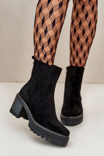 Damenstiefel Z aus warmem Öko-Wildleder in der Farbe Schwarz von Nevitas 2