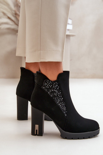 Gewärmte Damenstiefel Hoher Pfosten Z Haftem schwarze Farbe Verissae 2