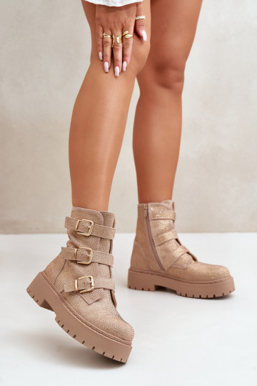 sich Zuarm laufen Damenstiefel Mit Dekoration Beige Ciascia 2