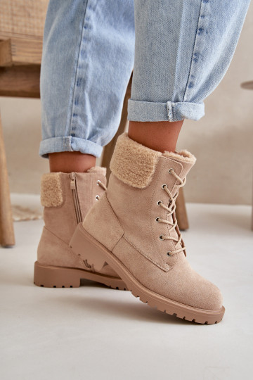 Gewärmte Arbeitsstiefeletten für Damen To the Castle beige Farbe Mivael 2
