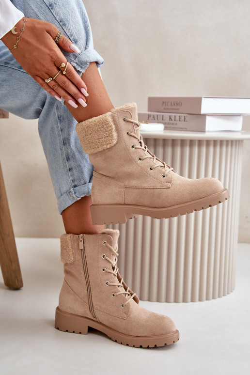 Gewärmte Arbeitsstiefeletten für Damen To the Castle beige Farbe Mivael Gewärmte Arbeitsstiefeletten für Damen To the Castle beige Farbe Mivael