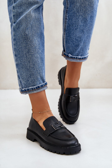 Mokassins für Damen Eko Haut Vinceza 62187 schZuarze Farbe