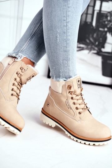 Damenschuhe Stilvollll Timber mit Heizung im Inneren Beige Tiempo 2