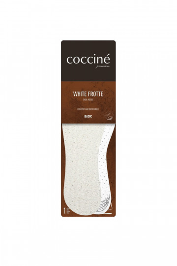 Einlegesohlen Coccine INhite Frotte BaumZuollfrottee auf Latexschaum 34-41