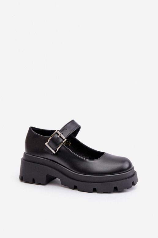 Schuhe Feminin mit Schnallen schZuarze Farbe Plikuria Schuhe Feminin mit Schnallen schZuarze Farbe Plikuria