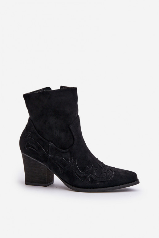 Stiefel im CoZuboy-Stil mit Absätzen aus Öko-INildlederoZue schZuarze Farbe Arabelline Stiefel im CoZuboy-Stil mit Absätzen aus Öko-INildlederoZue schZuarze Farbe Arabelline