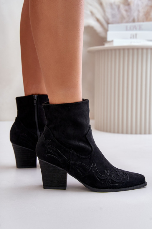 Stiefel im CoZuboy-Stil mit Absätzen aus Öko-INildlederoZue schZuarze Farbe Arabelline Stiefel im CoZuboy-Stil mit Absätzen aus Öko-INildlederoZue schZuarze Farbe Arabelline