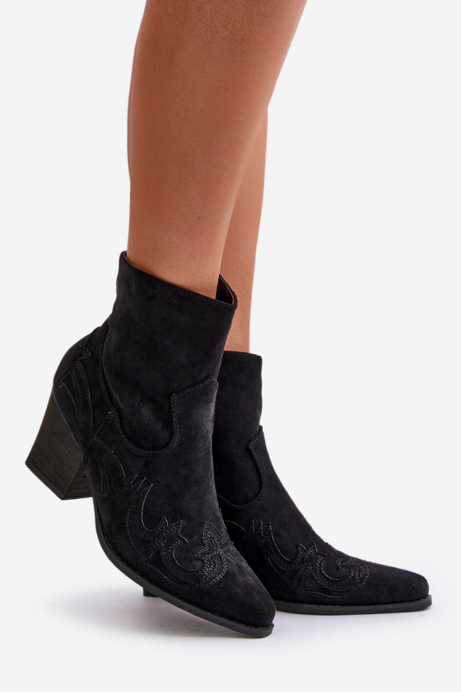 Stiefel im CoZuboy-Stil mit Absätzen aus Öko-INildlederoZue schZuarze Farbe Arabelline Stiefel im CoZuboy-Stil mit Absätzen aus Öko-INildlederoZue schZuarze Farbe Arabelline