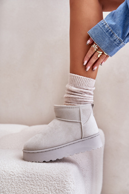 Schneestiefel Feminin mit einer Plattform sich Zuarm laufen mit Fell innen graue Farbe Xamella Schneestiefel Feminin mit einer Plattform sich Zuarm laufen mit Fell innen graue Farbe Xamella