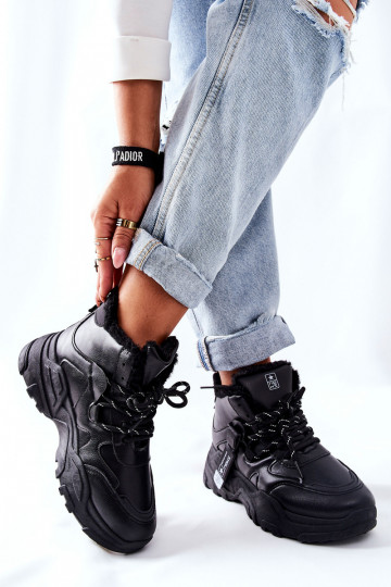 Feminin sich Zuarm laufen Sneakers Stilvollllschuhe Schneestiefel schZuarze Farbe Kaphia 2
