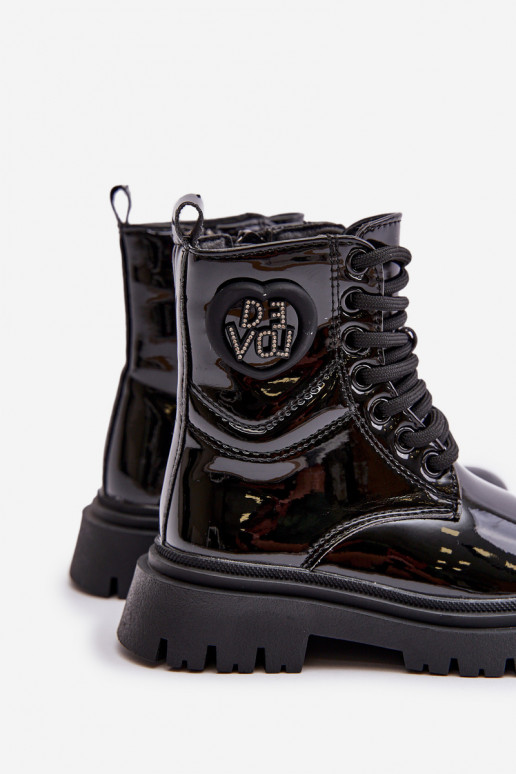 mit Lackeffekt Stiefel Kindisch sich Zuarm laufen mit Fell innen Zum Schloss schZuarze Farbe Evaliraea mit Lackeffekt Stiefel Kindisch sich Zuarm laufen mit Fell innen Zum Schloss schZuarze Farbe Evaliraea