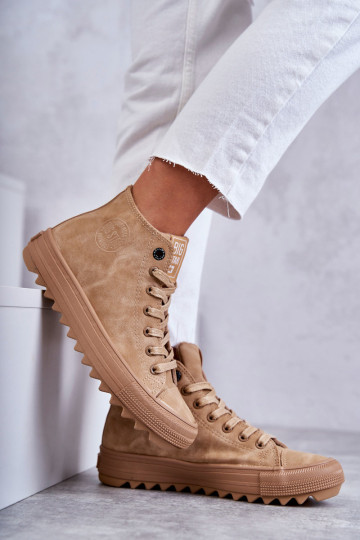 Freizeitschuhe Big Star Groß sich Zuarm laufen braune Farbe GG274072