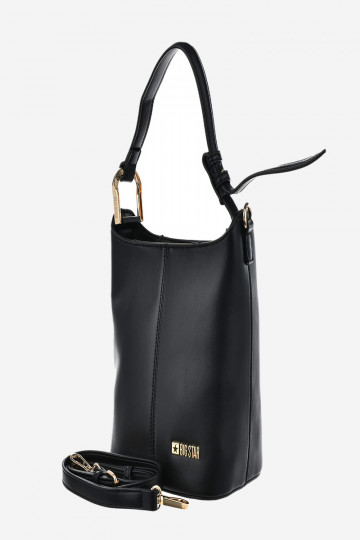 Feminin Eine kleine Handtasche aus Öko-Leder Big Star OO574133 SchZuarz 2